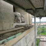 Sanierungsarbeiten Bismarckturm Weißenfels 2007 - Turmkuppel außen